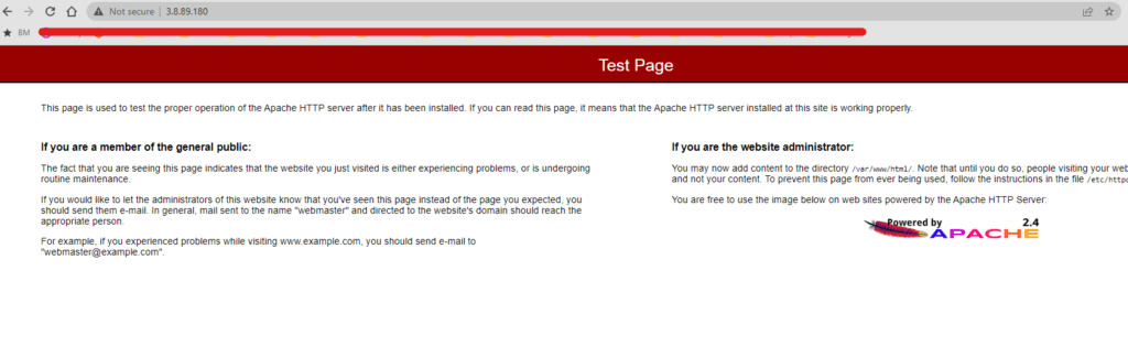 EC2 web server test